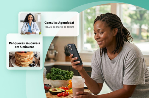 Consultas Online na app Nutrium